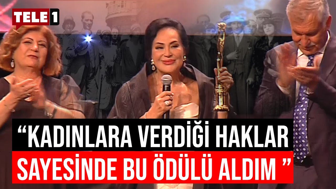 Altın Koza'da ödül alan Türkan Şoray Atatürk'ü minnetle andı: Bir Cumhuriyet kadını olarak...
