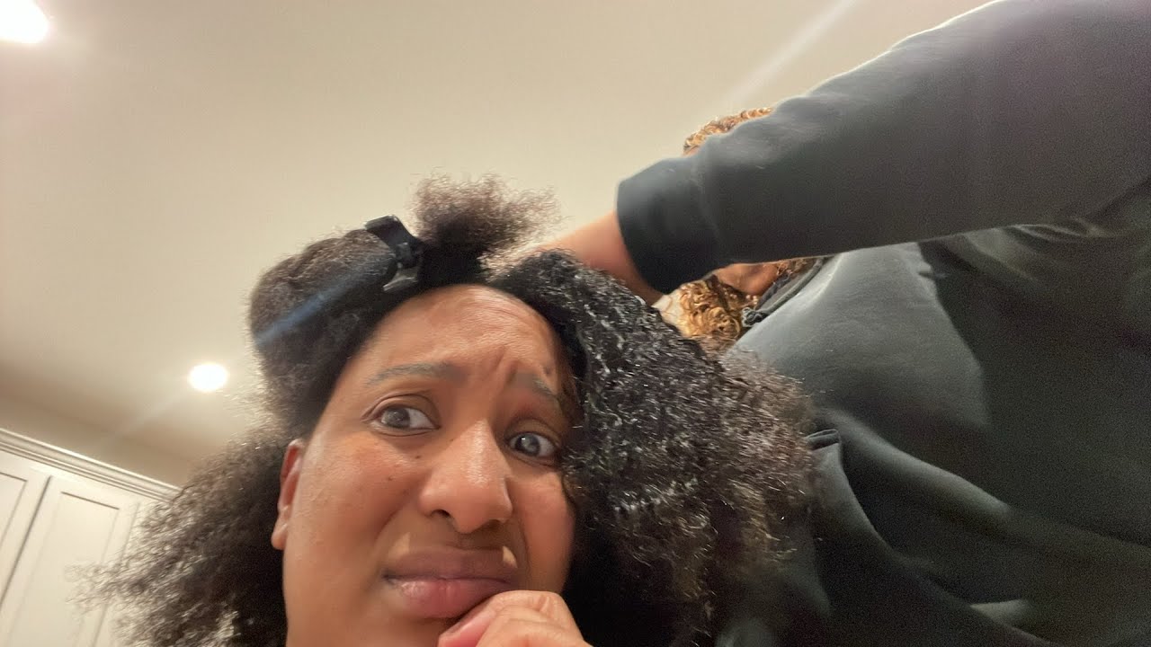 I can’t believe I’m letting her do my hair 🤨🙃