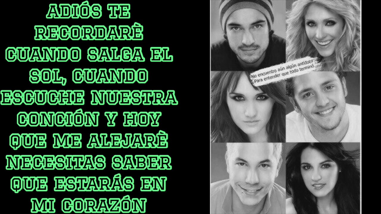 RBD- Adiós (Letra)