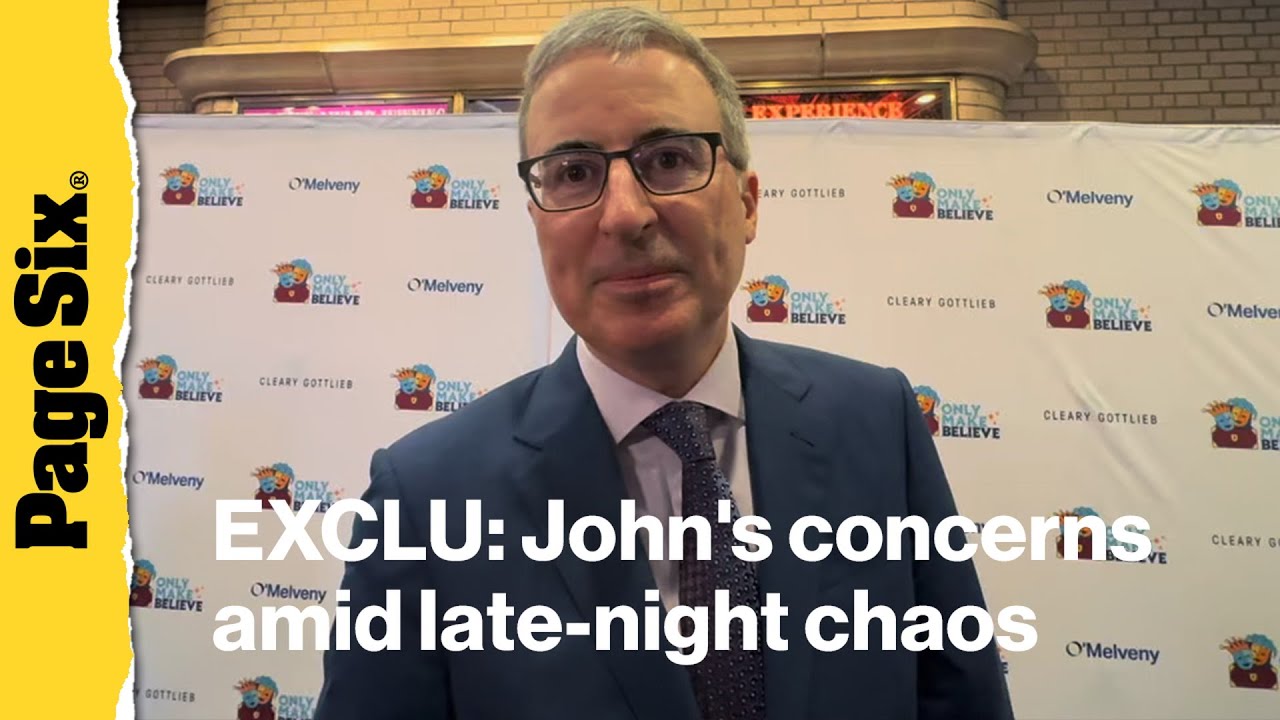 John Oliver reveals whether he&rsquo;s worried about his job as late-night chaos ensues