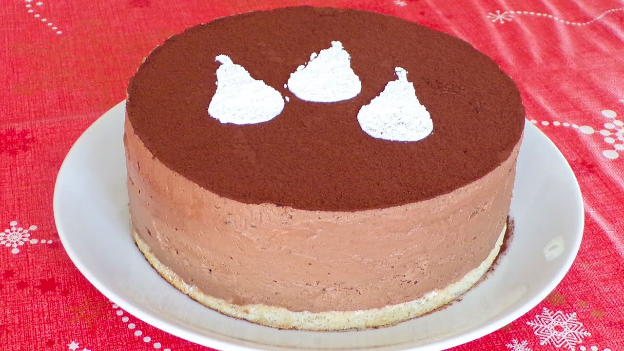 Recette d'entremets mousse au chocolat et poires caramélisées