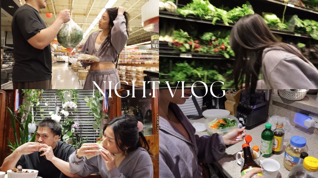 night vlog | cooking with my boyfriend 