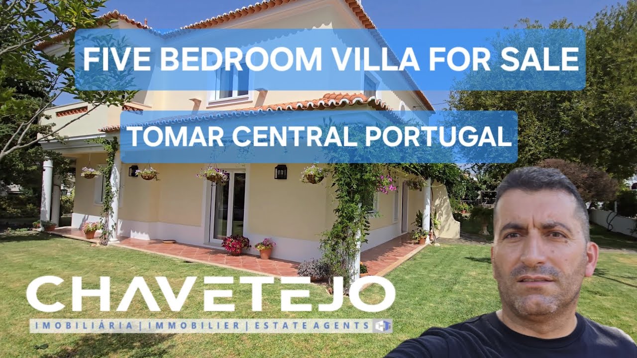 €470000 Five bedroom villa for sale only two minutes drive to Tomar, Central Portugal 