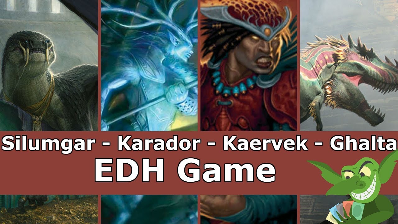 Dragonlord Silumgar vs Karador vs Kaervek vs Ghalta EDH / CMDR game play for Magic: The Gathering