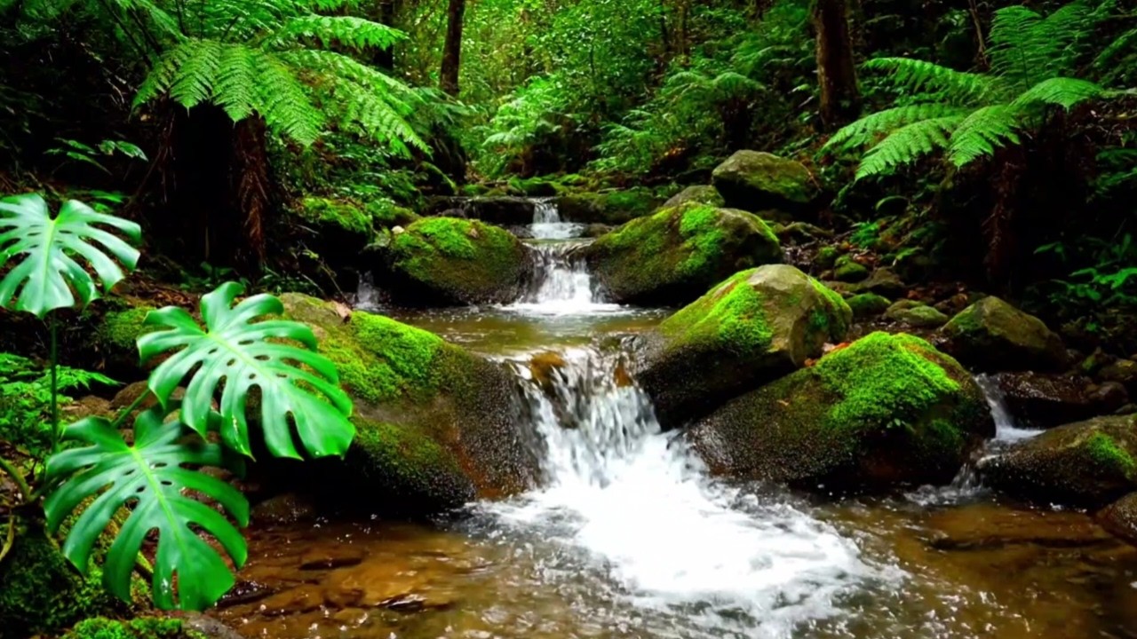 NATURAL RIVER STREAM SOUNDS FOR RELAXATION, SLEEP, STUDY AND INSOMNIA RELIEF | NIGHT NATURE