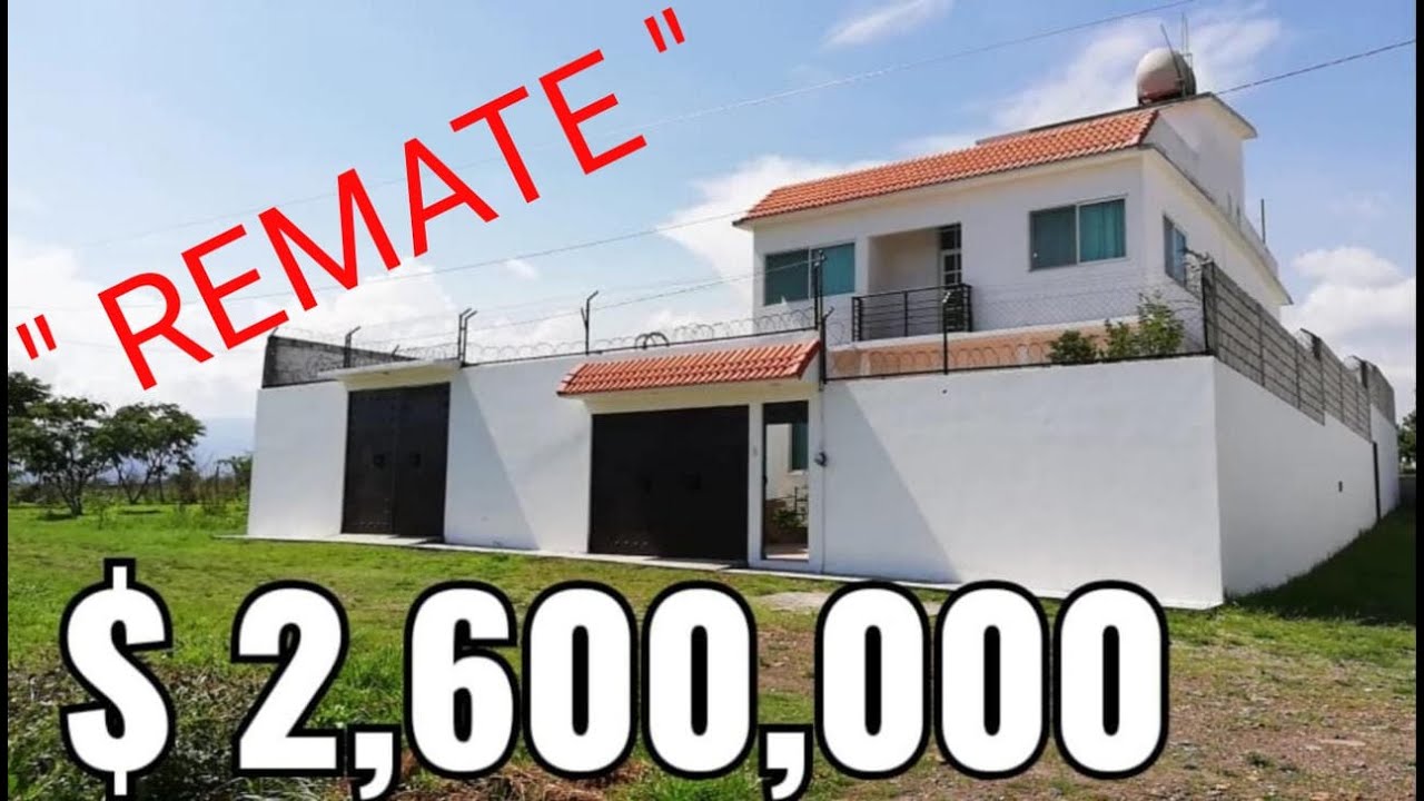 X$ 2,600,000 REMATO RESIDENCIA EN TLAYACAPAN, MORELOS