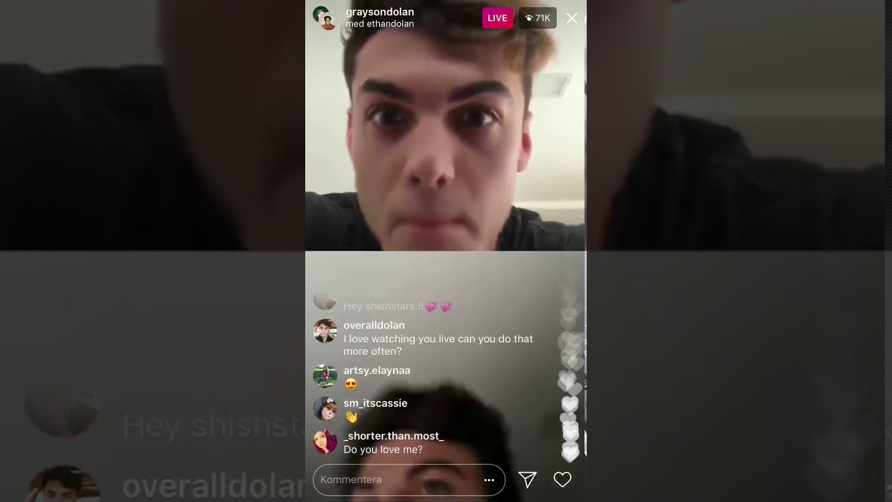 Grayson Dolan leaked his number on instagram live