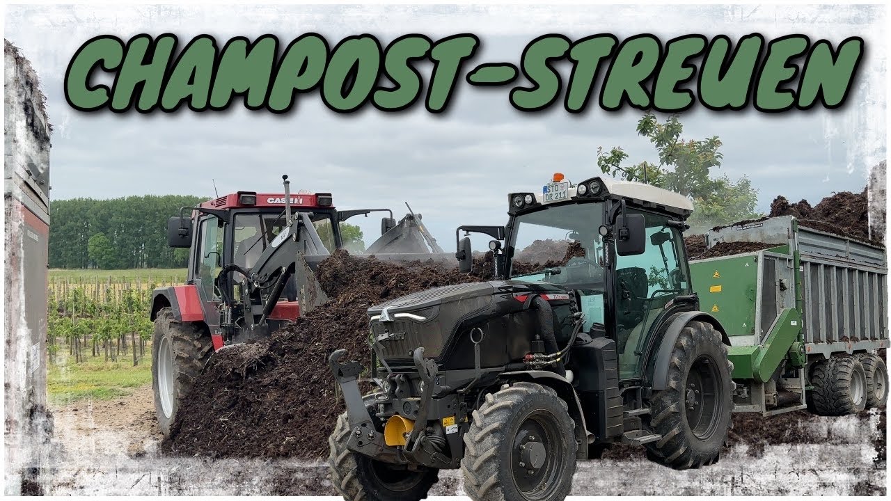 Obsthof Raddatz - Wir streuen Champost in der Junganlage | FENDT VARIO 211P | GEERTECH-MACHINES