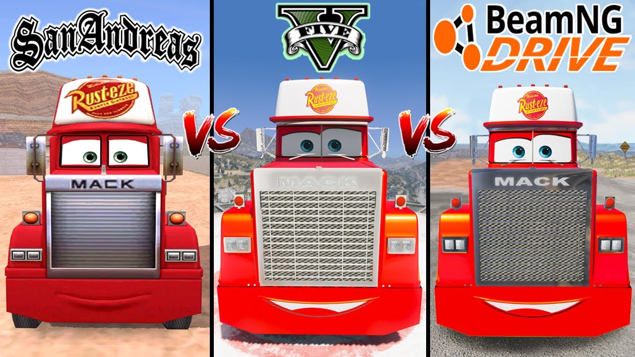 GTA San Andreas MACK TRUCK vs GTA 5 Mack Truck vs BeamNG Drive Mack Truck - WHO IS BEST?