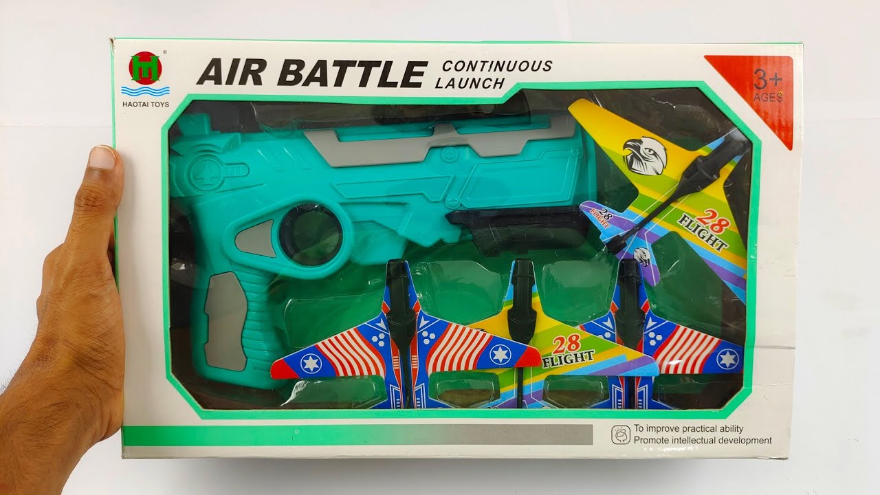 Flying Airplane Launcher Gun Unboxing and Testing | Unboxing Zone
