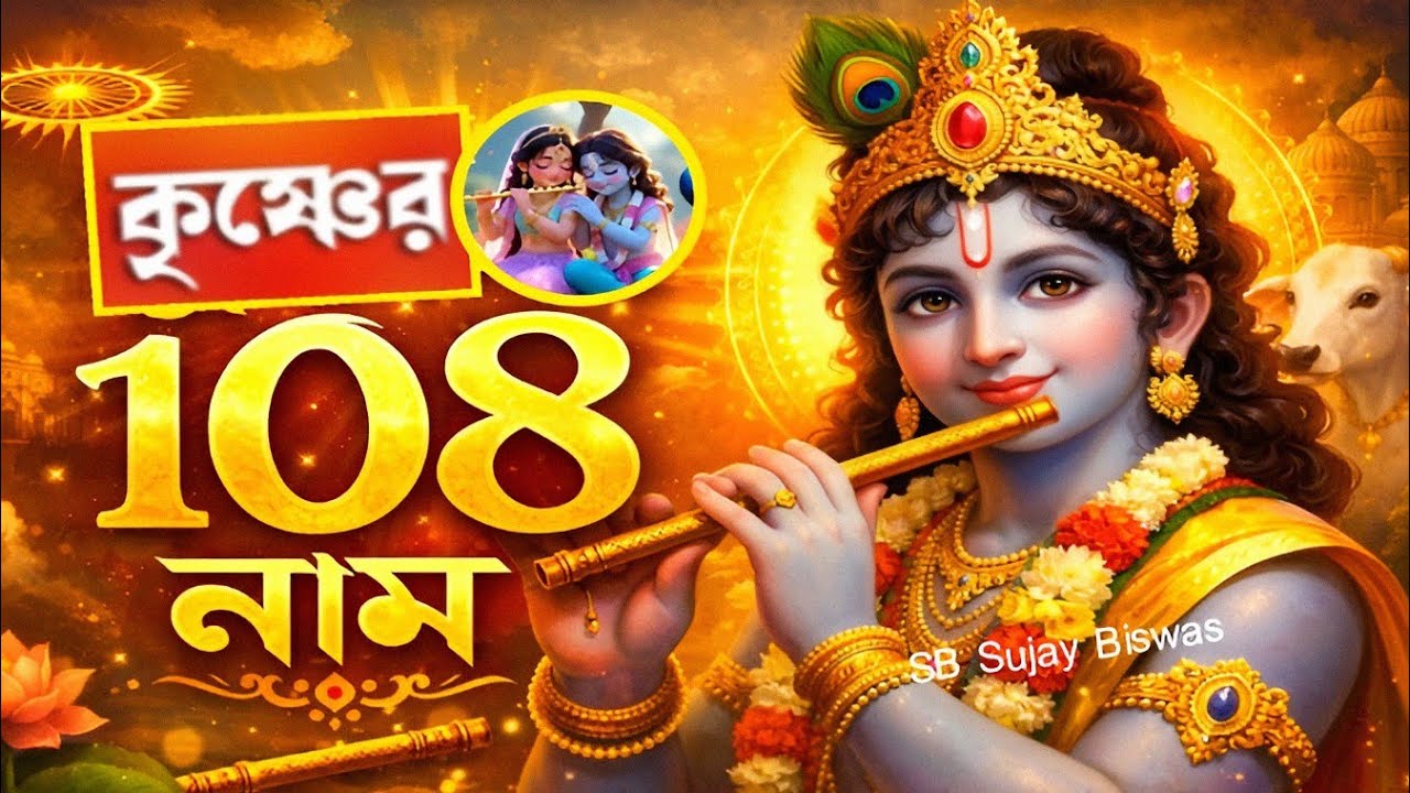 কৃষ্ণের ১০৮ নাম | Sree Krishner 108 Naam | Krishna Ashtottara Shatanam | হরে কৃষ্ণ ভজন