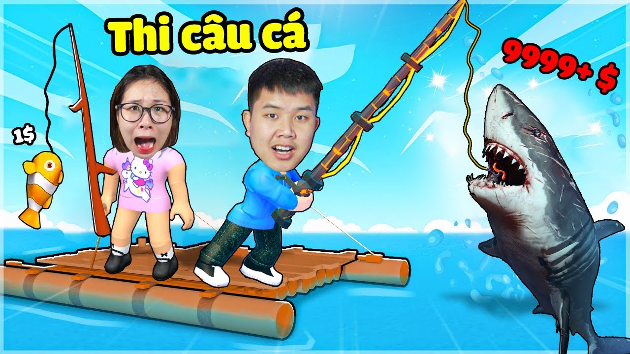 Thi câu cá xem ai câu được cá to nhất !? bqThanh Câu Hẳn Cá Mập Khổng Lồ Khiến Ốc Hốt Hoảng