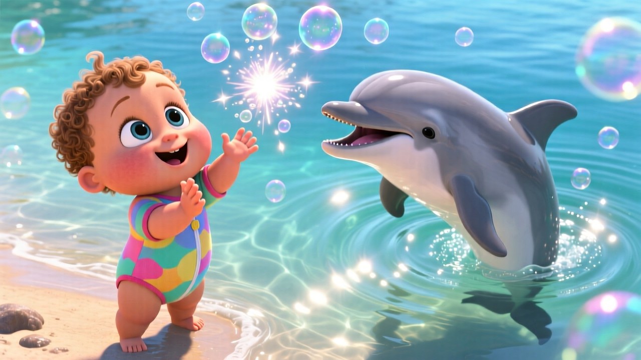 Dolphin Sings in Bubble Land | Fun Kids Music Song | Playful Ocean Adventure 🐬🫧