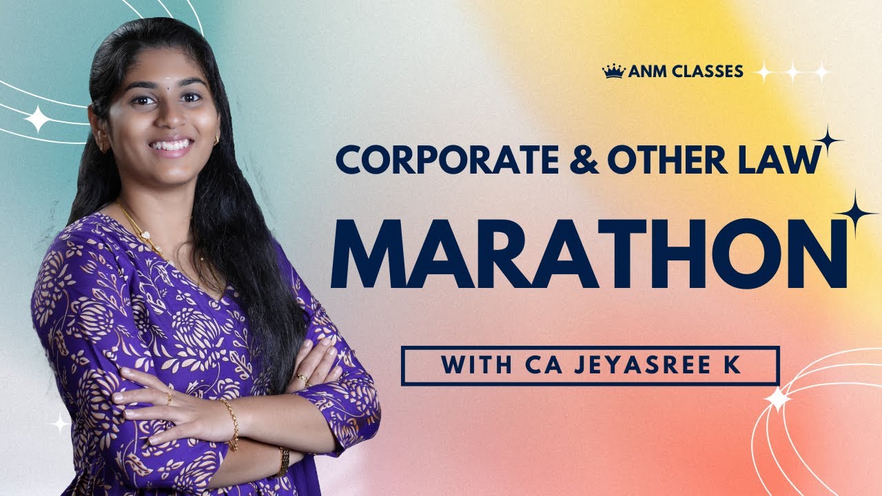 CORPORATE & OTHER LAWS | MARATHON | CA JEYASREE | ENTIRE LAW IN JUST 8.5 HRS | IN TAMIL