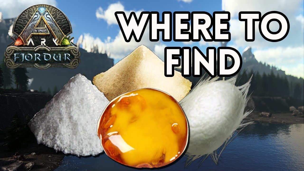 Where to find Sand, Salt, Silk and Sap on Official Fjordur - Ark Survival Evolved.