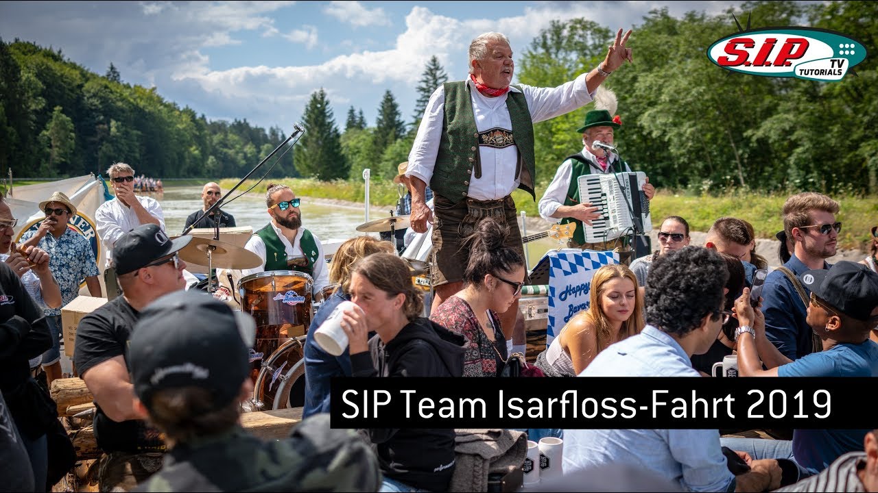 Isarfloss SIP Scootershop Teamfeier 2019 Floßfahrt