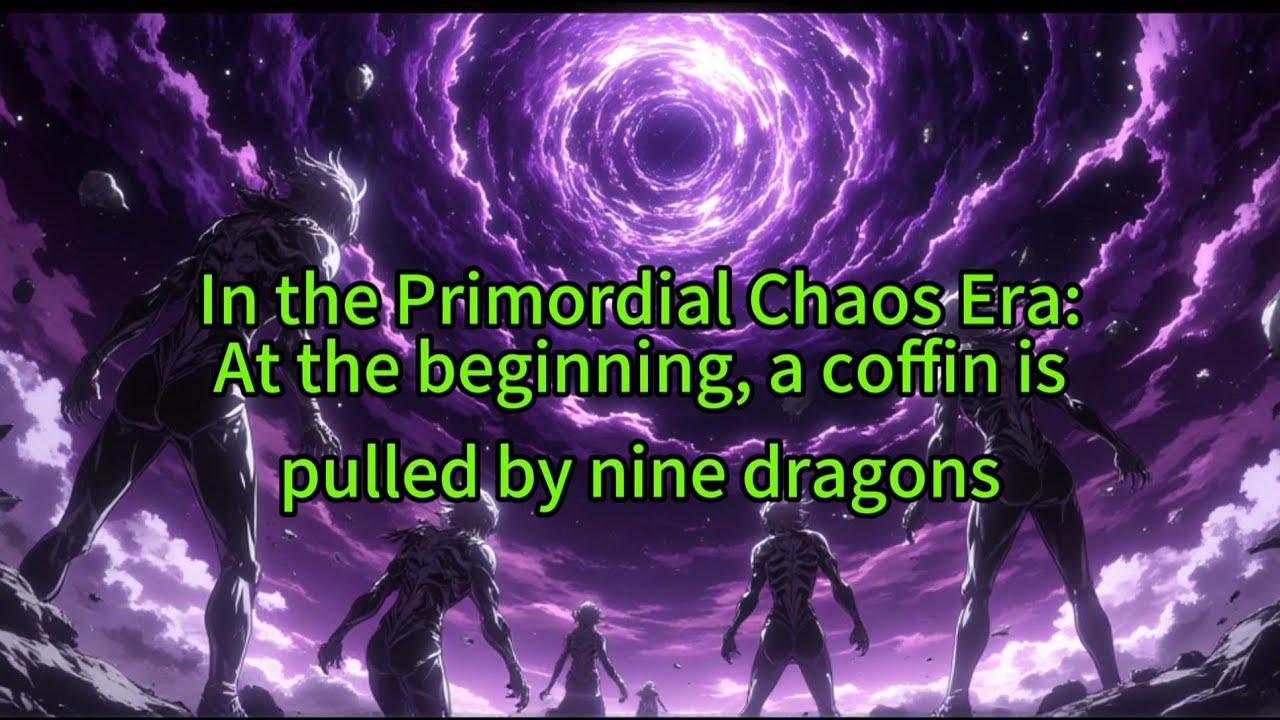 《In the Primordial Chaos Era: At the beginning, a coffin is pulled by nine dragons》