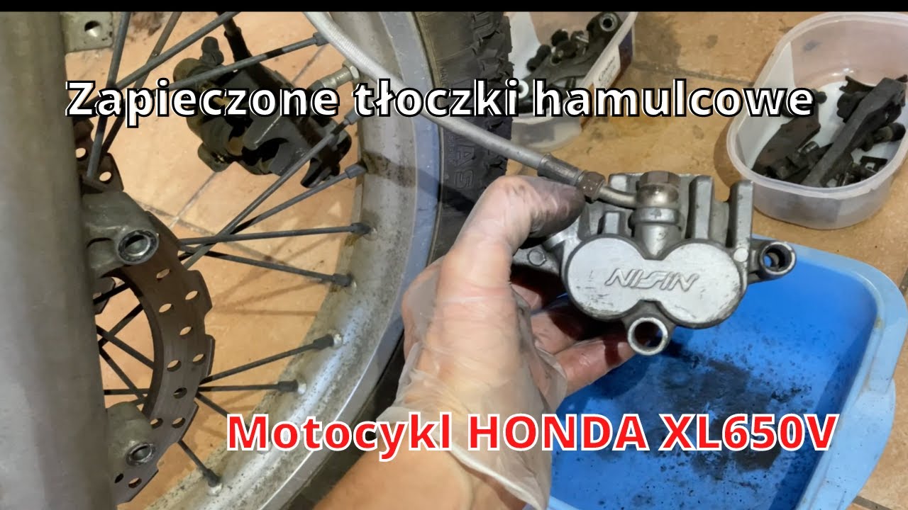 Zapieczone tłoczki hamulca - Honda Transalp 650