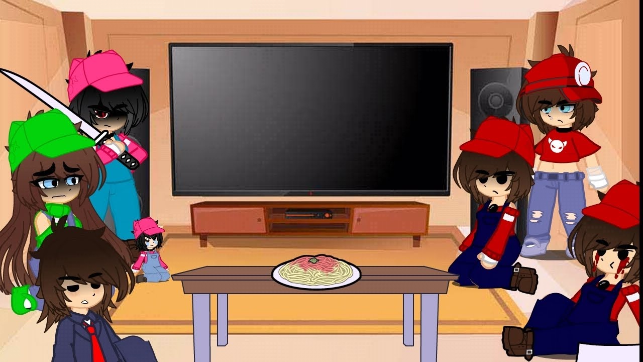 Maria Madness Cast React to fnf vs mario madness v2 Part 4 (fnf mod)