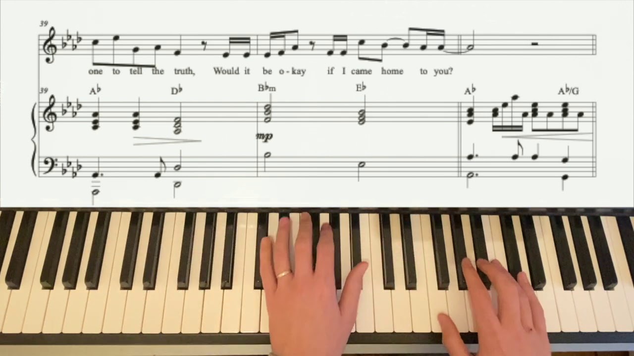 Piano Playalong HOME TO YOU by Sigrid, with Sheet Music and chords