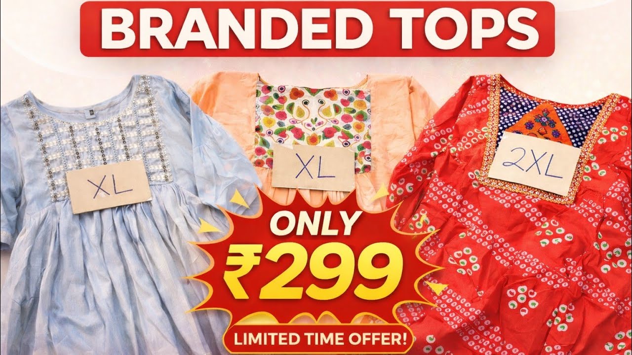 Branded heavy quality tops  only 299₹ don't miss offer prices 🥰6300649641🥰