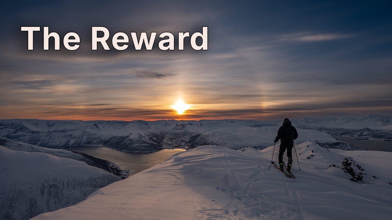 Winter Camping Alone | Arctic Sunrise Summit & Ski Descent
