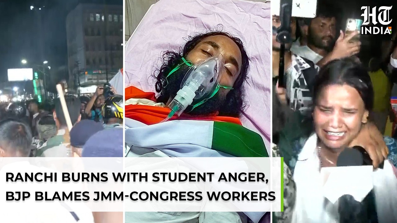 'Goons Beat Women': Ranchi Protest Over Exam Row Turns Ugly, Soren-Gandhi Effigies Trigger Chaos