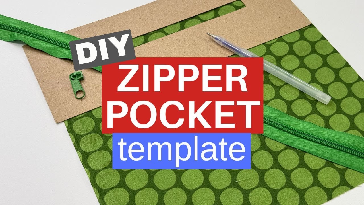 How To Make a Zipper Pocket Template / Simple Sewing Hack