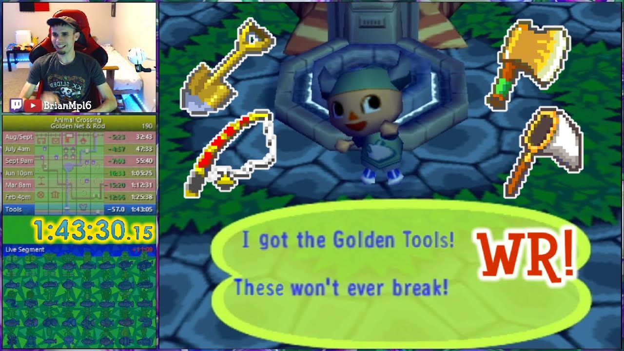 Animal Crossing: All Golden Tools in 1:43:30 [WR]