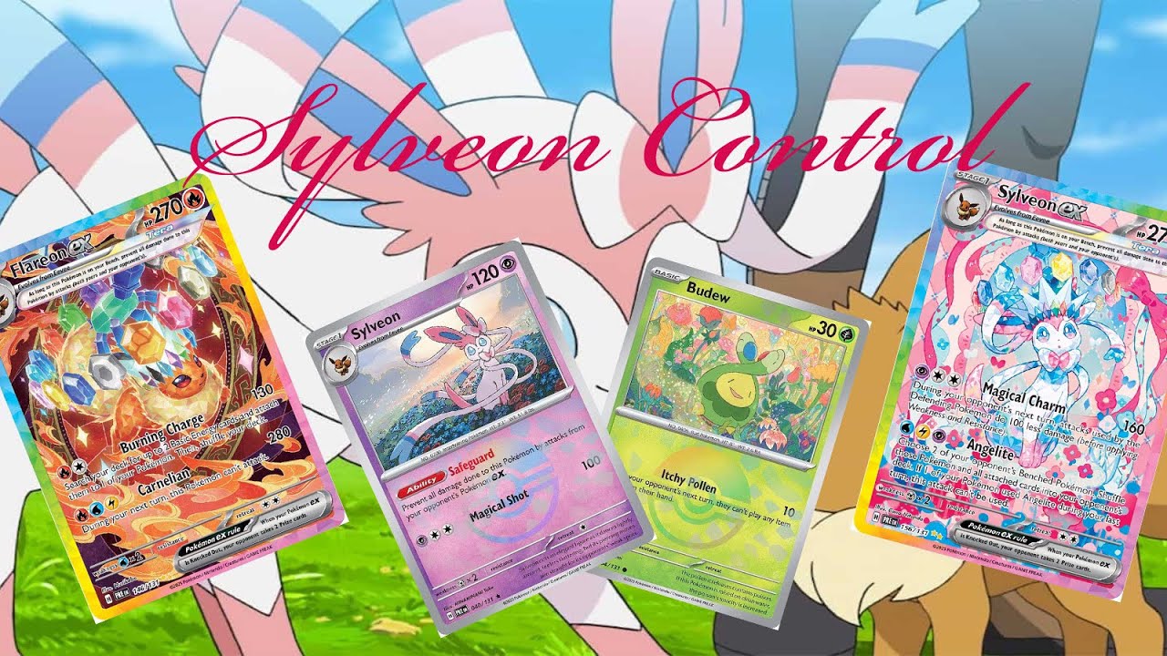 Sylveon EX Control Gameplay (vs. Dragapult EX, Power of basic Sylveon against Flareon EX deck)