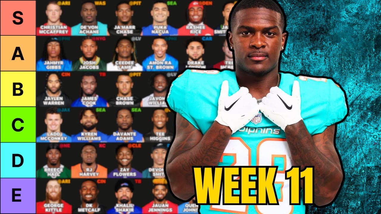 Top 70 Flex Rankings For Week 11 Fantasy Football