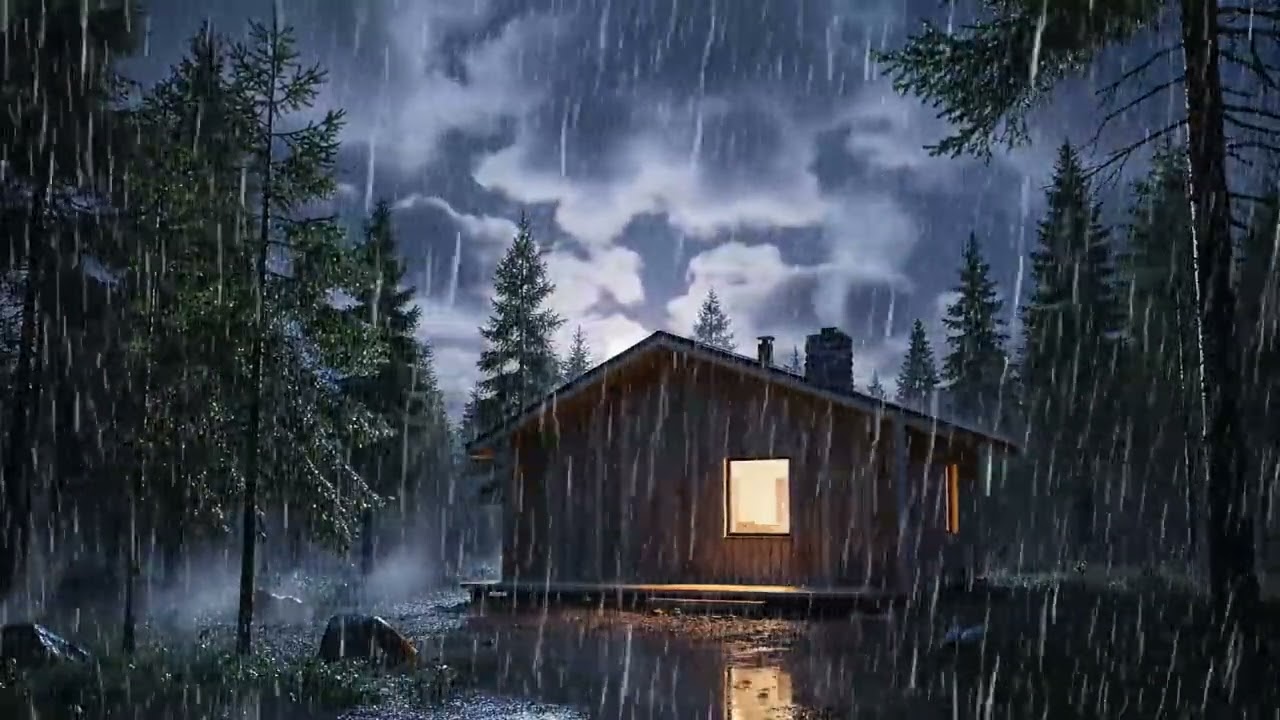 Brutal Rain Sounds on Tin Roof 🔕 No Ads | Deep Sleep & Relaxation
