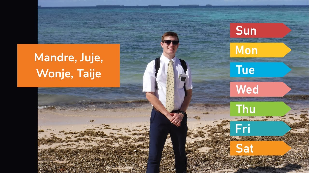 Marshallese Language Lesson #14: How to Say Days of the Week and Months of the Year in Marshallese