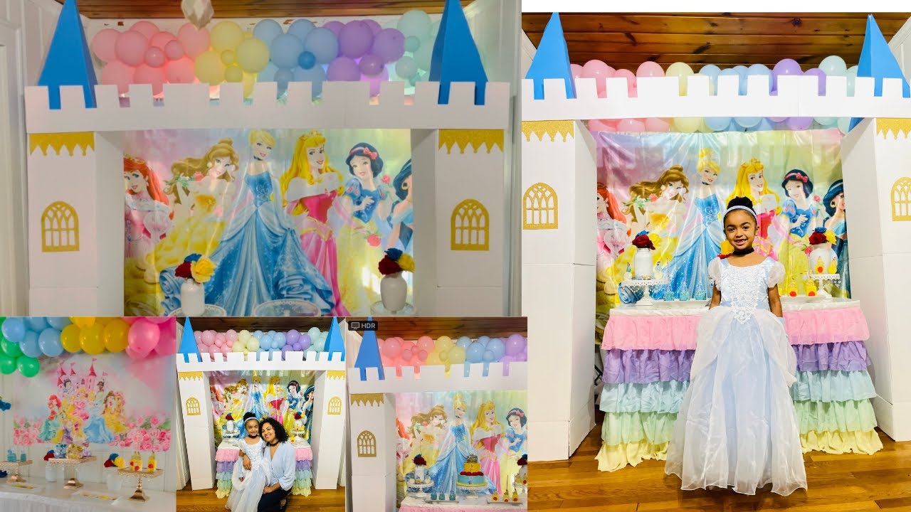 Disney Princess party Ideas/ Dollar tree princess castle DIY /New Dollar Tree Party Ideas