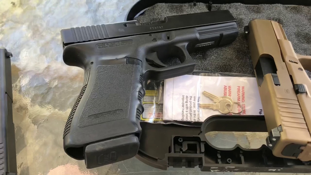 Glock 21 police trade in table top overview