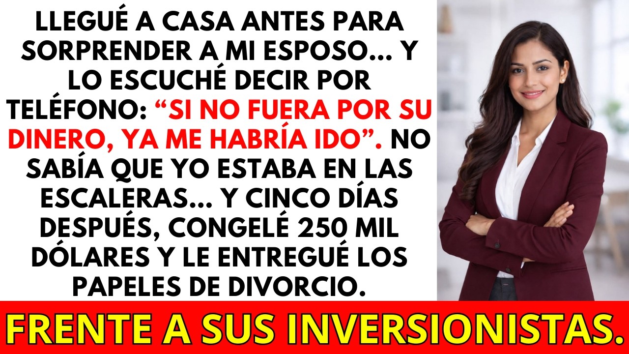 Escuché a mi esposo decir que solo era su billetera… congelé $250,000 y le entregué el divorcio