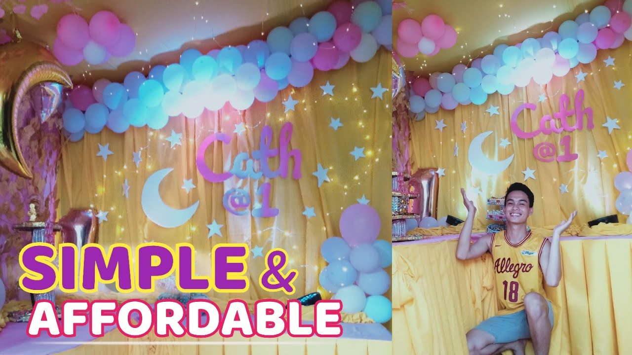 Low Cost Birthday Decoration for Girls | Balloon Decoration Ideas at Home