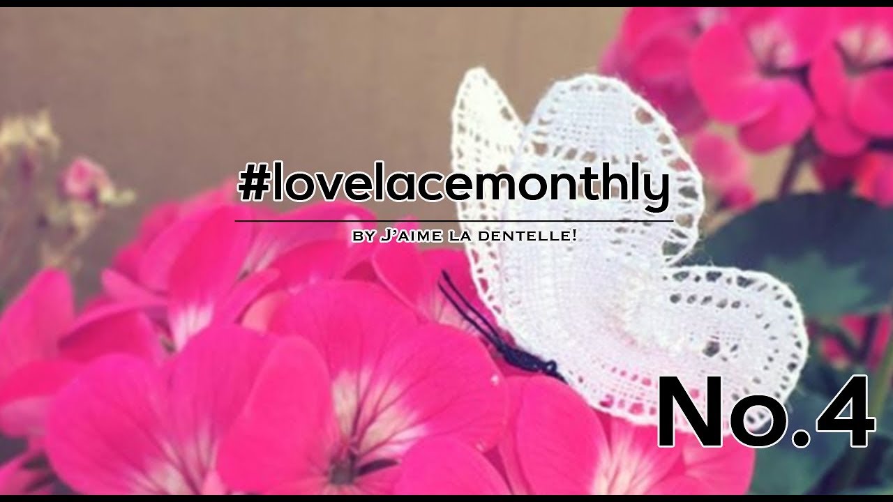 [Bobbin lace Free Pattern] LoveLaceMonthly 4月　ちょうちょの織り方