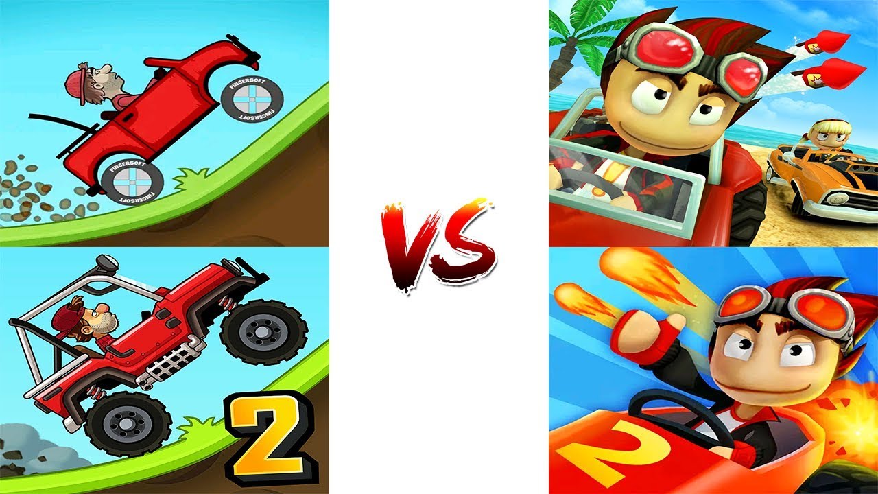 Hill Climb Racing 1 & Hill Climb Racing 2 Vs Beach Buggy Racing 1 & Beach Buggy Racing 2