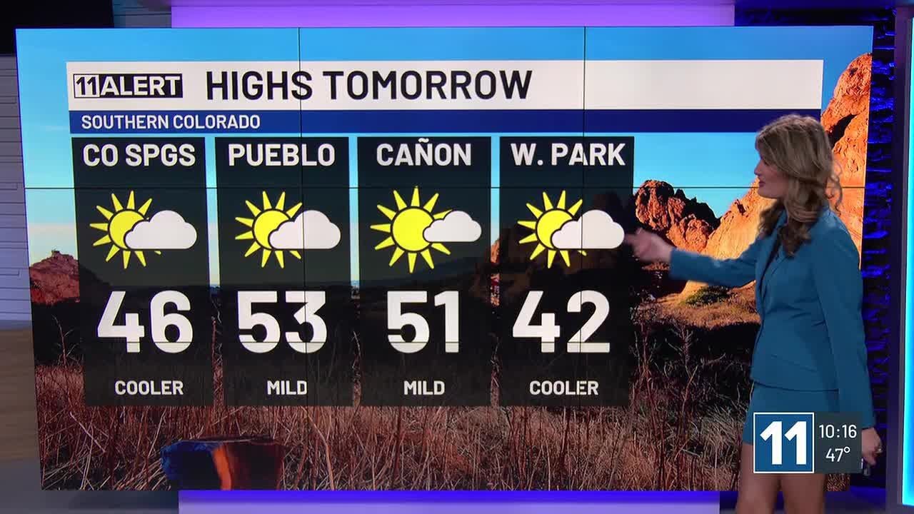Cooler ahead with rain and snow chances by the end of the week