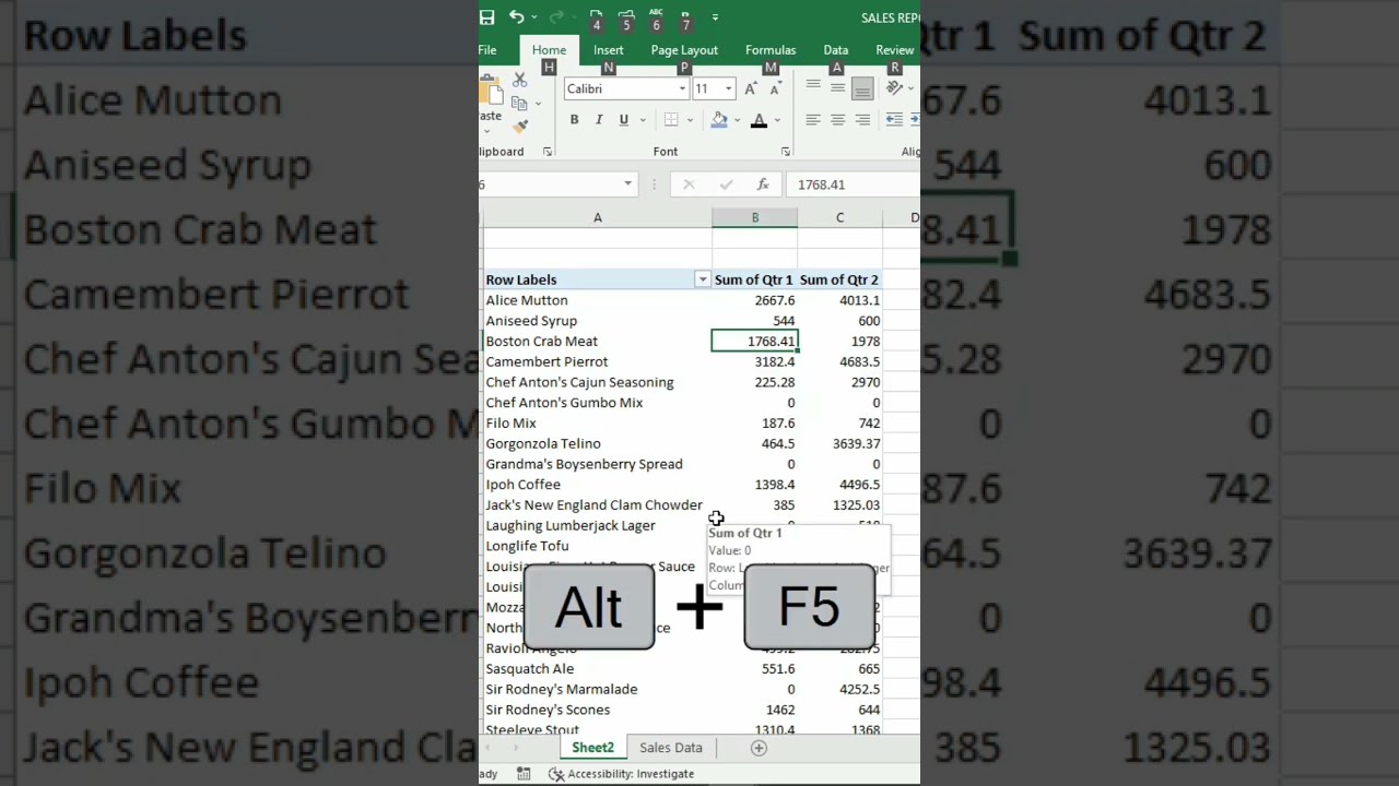 Как обновить сводную таблицу в Excel | Учебное пособие по MS Excel