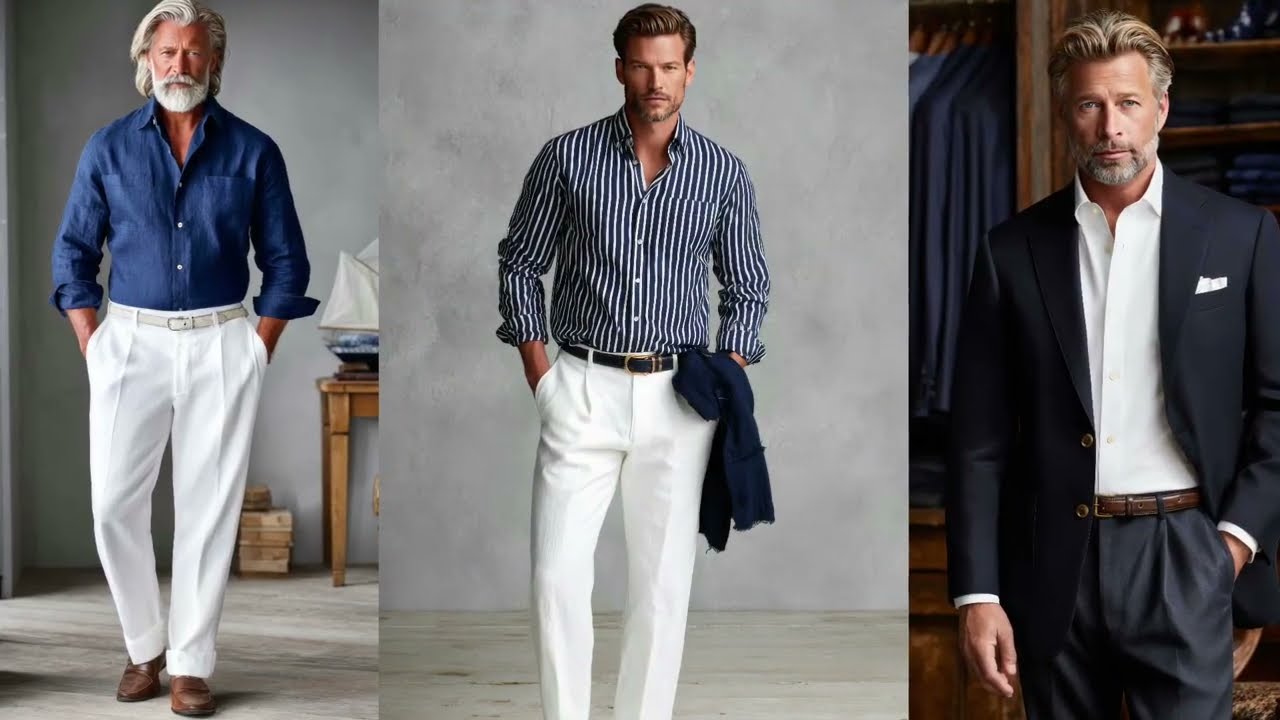 Образы от Ralph Lauren в сине-белых тонах для мужчин старше 40 лет | Непринужденная элегантность ...