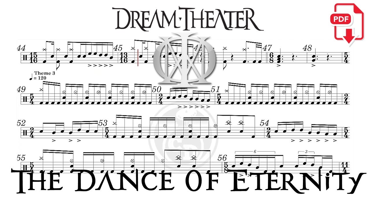 Dream Theater - The Dance Of Eternity (🔴 Drum Notation ) @chamisdrums Bass tabs on @ChamisBass
