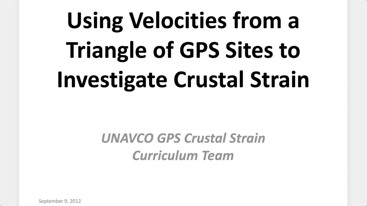 Strain from GPS velocities