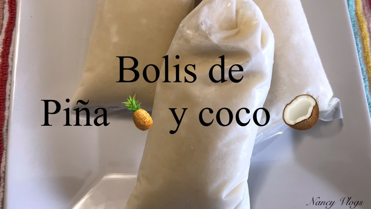 Como Hacer Bolis De Piña🍍Y Coco 🥥