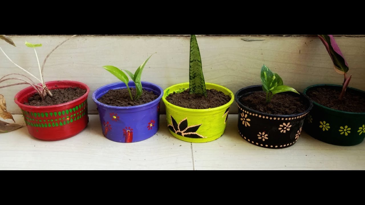 Best Out Of Waste, Reusing Yogurt Container as a Planter. 5 different types of Planter designs.