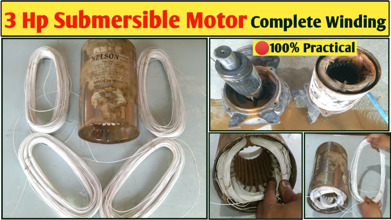 3 Hp Submersible Motor Winding! Submersible Pump Winding with Winding Data! Submersible Winding Data