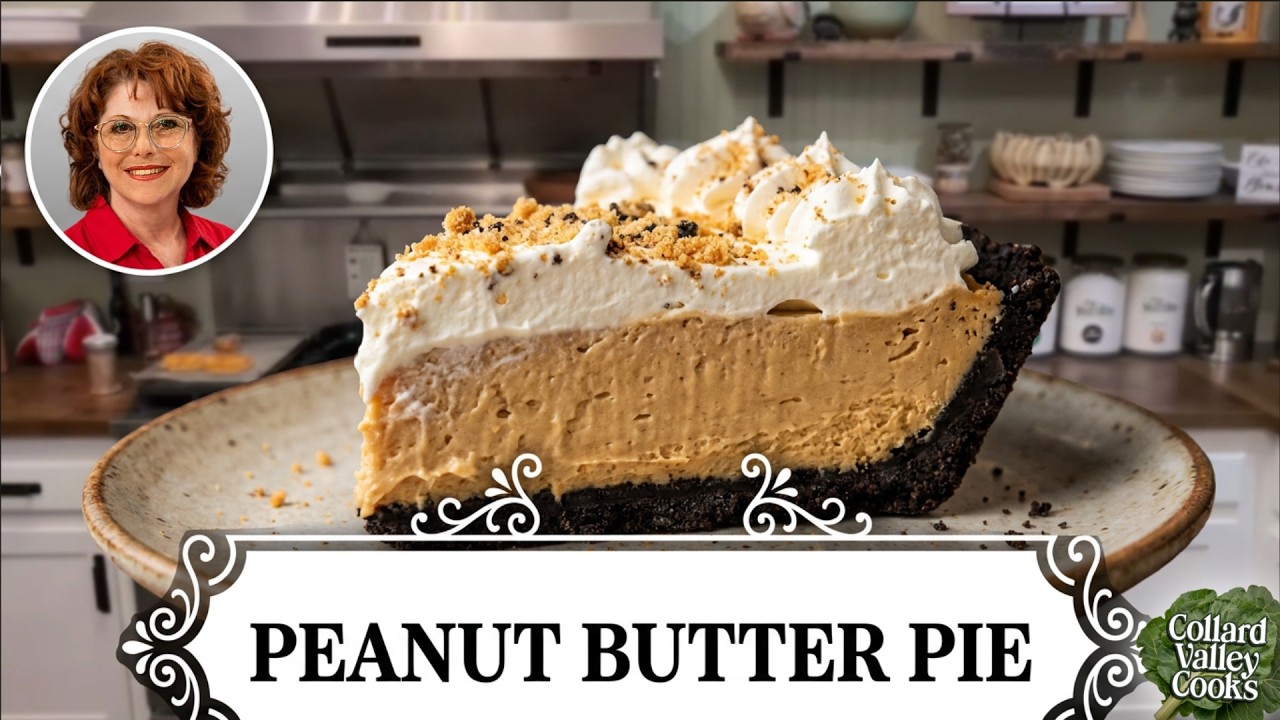 Peanut Butter Pie - Creamy Peanut Butter - Cream Cheese filling - Oreo Crust - Fast Dessert Recipes