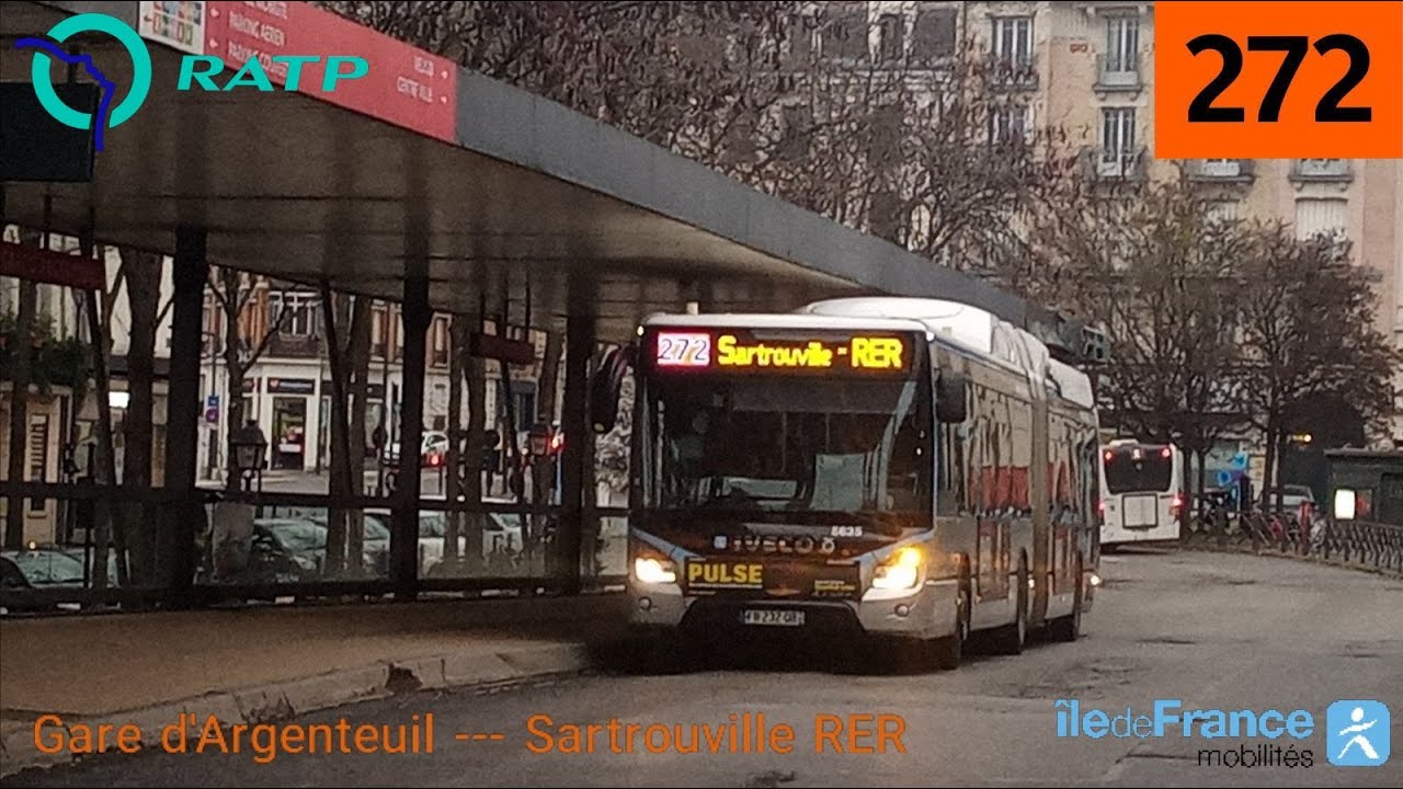Bus 272 RATP - Urbanway 18 Hybride N°5635 Gare d'Argenteuil --- Sartrouville RER