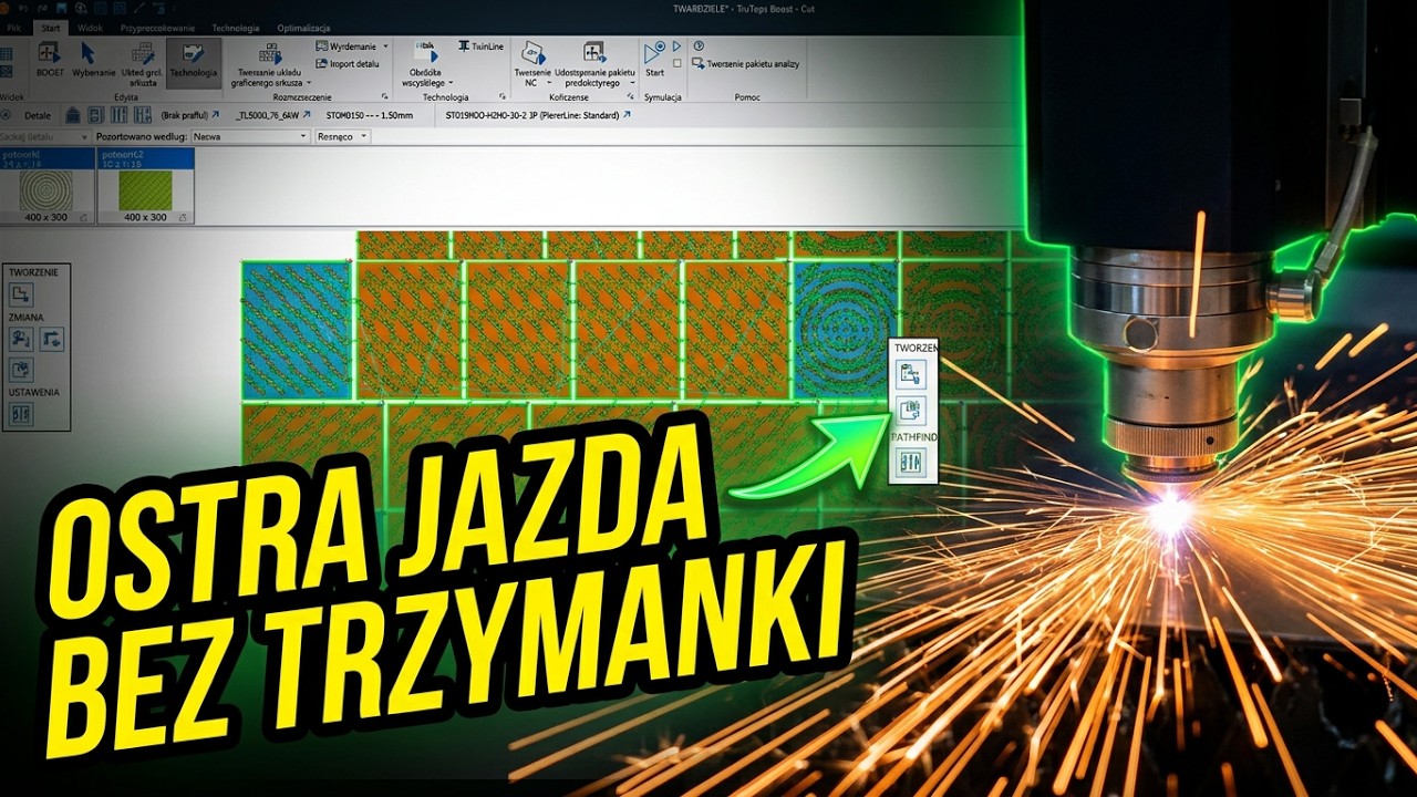 TruTopsBoost /TruTops - Pathfinder oraz sterowanie przyspieszeniem maszyny laserowej podczas ciecia